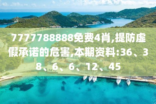 7777788888免费4肖,提防虚假承诺的危害,本期资料:36、38、6、6、12、45