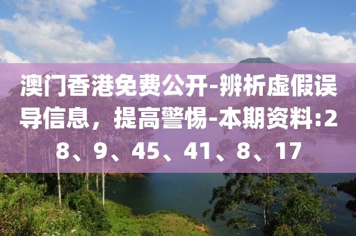 澳门香港免费公开-辨析虚假误导信息，提高警惕-本期资料:28、9、45、41、8、17