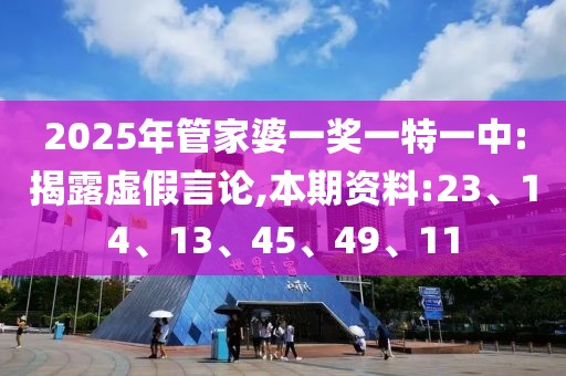 2025年管家婆一奖一特一中:揭露虚假言论,本期资料:23、14、13、45、49、11