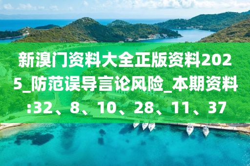 新溴门资料大全正版资料2025_防范误导言论风险_本期资料:32、8、10、28、11、37