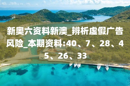 新奥六资料新澳_辨析虚假广告风险_本期资料:40、7、28、45、26、33